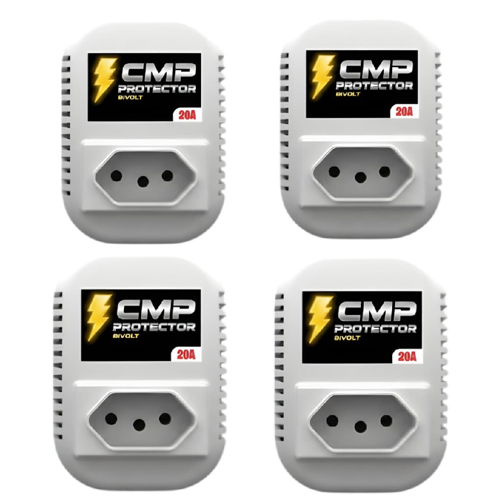 Kit com 4 Dispositivo De Proteção De Tomada Padrao 20a