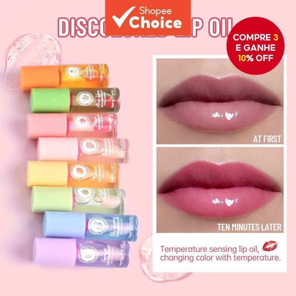 ZSEEY Pure Natural Lip Oil 3g Suavizar Reparação Reduz Rugas Matiz Multiuso À Prova D'água Nutrir