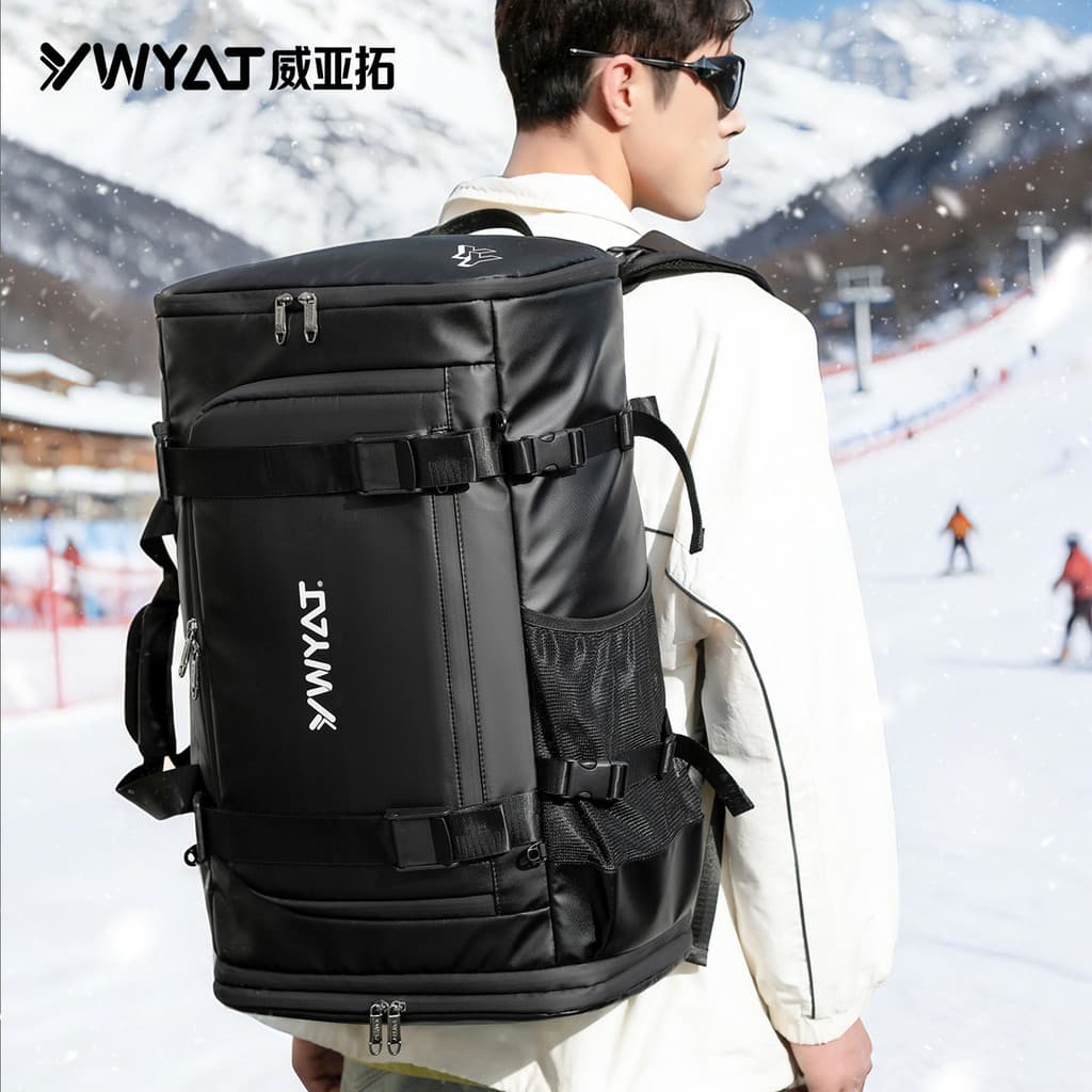 Mochila para Ski e Snowboard YWYAT, Multifuncional Impermeável Grande Capacidade para Esportes Outdoor