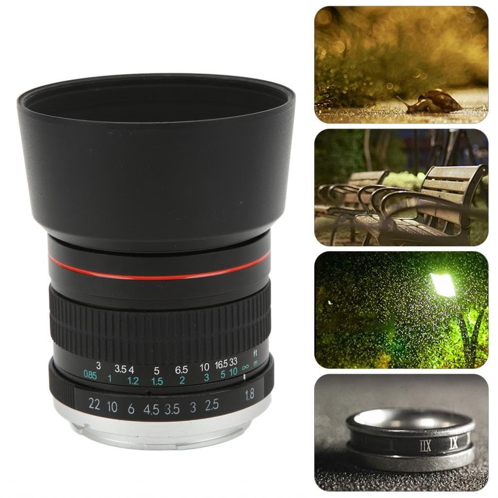 Lente de câmera de grande abertura, foco manual, montagem EF, 9 elementos, 7 grupos, retrato de quadro completo, ângulo