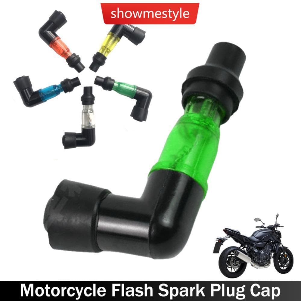 SMS Motocicleta Flash Vela De Ignição Tampa Da 90 Graus Piscando C5X7