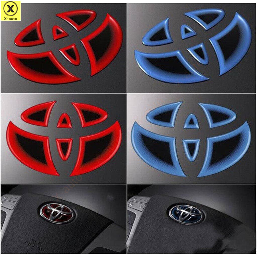 Adesivos de Emblema para Volante Toyota - Adesivo Decorativo para Carro IJOI
