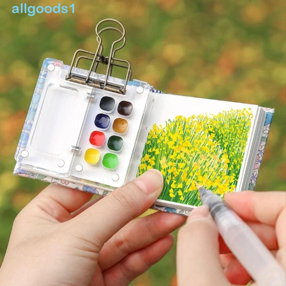 Paleta De Pintura Em Aquarela ALLGOODS , Mini Caixa De Pigmento De Tinta Acrílica , Vazia Dobrável Portátil