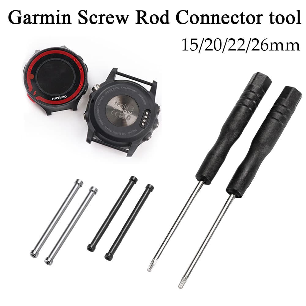 Para Garmin Relógio Parafuso Conector Ferramenta 15/20/22/26mm Pulseira De Chave De Fenda Substituição Acessórios