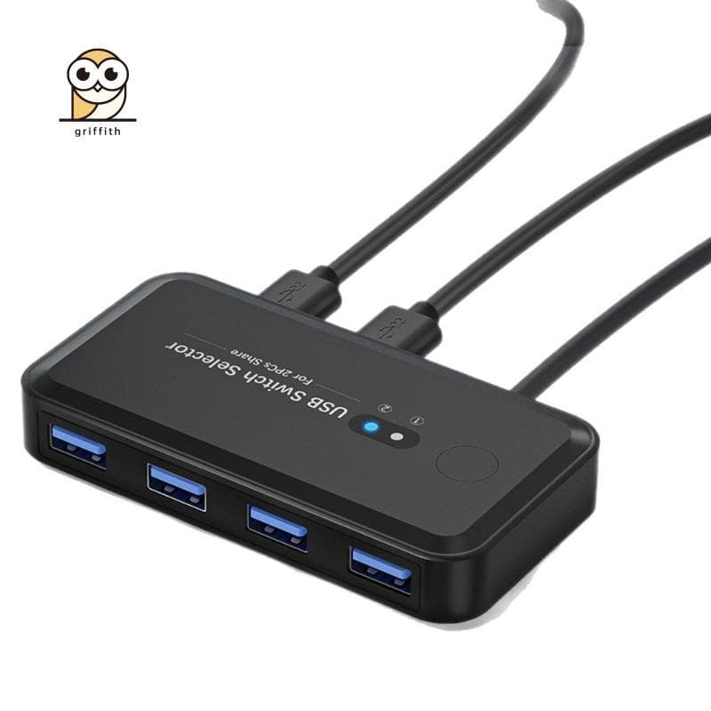 Adaptador De Switch KVM USB 3.0 2 Entradas 4 Saídas Switcher Para Impressora Sharer Teclado De Computador