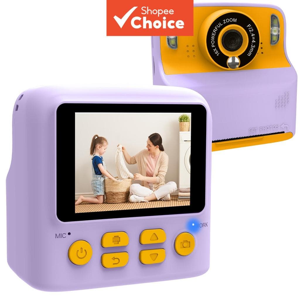 Câmera Digital Impressão Instantânea Brinquedos 1080P Vídeo Foto Impressora Brinquedo Natal Presente Aniversário Criança