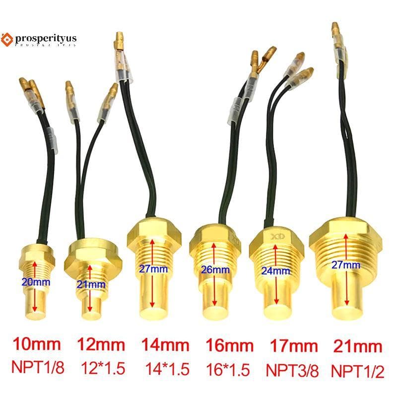 [prosperityus] 1PC 12V/24V 10MM 12MM 14MM 16MM 17MM 21MM Sensor Universal De Temperatura Da Água Do Carro Medidor [BR]
