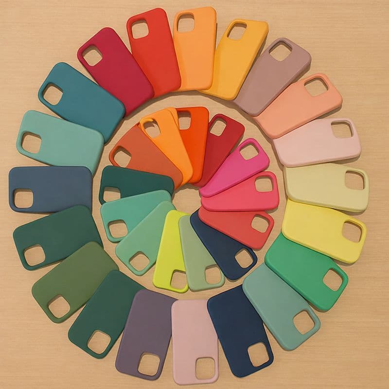 Kit 3 ou 5 Capas iPhone XR 11 12 13 14 15 16 17 Pro Max Silicone – Câmera Aberta Cores Aleatórias