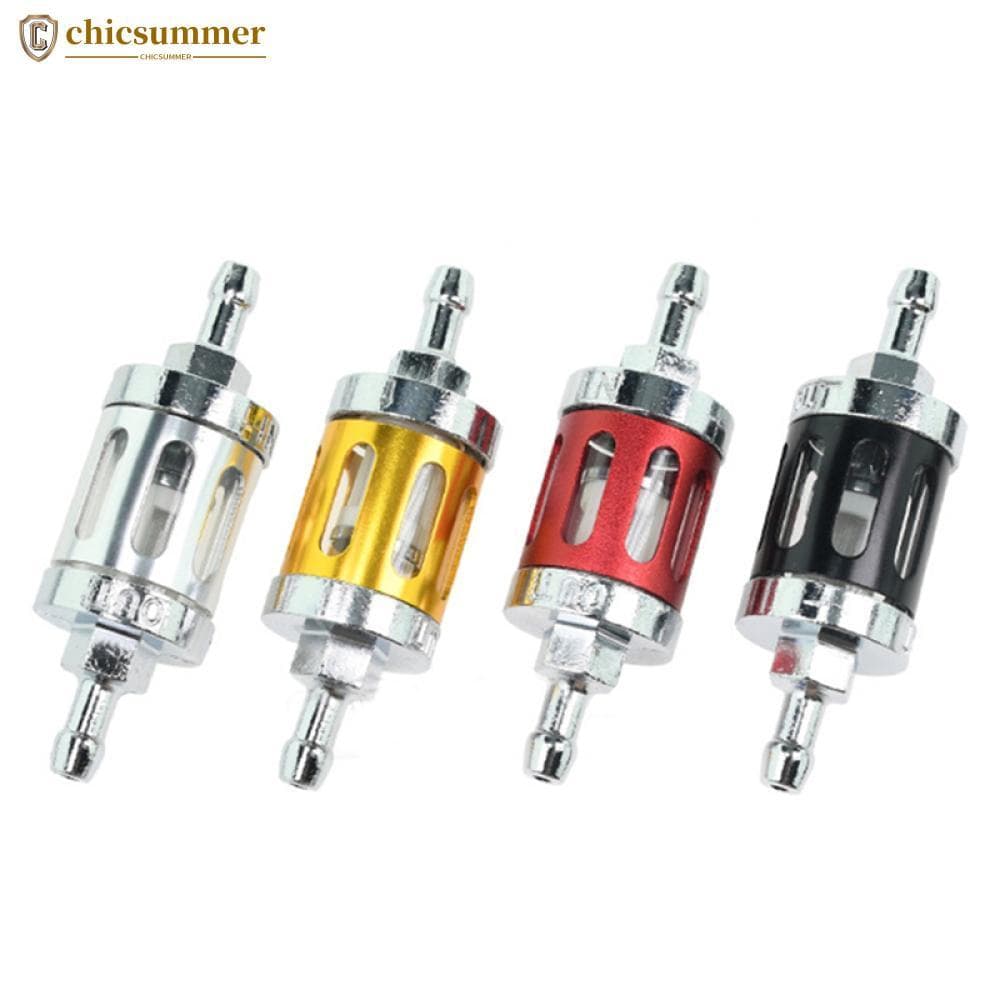 CHICSUMMER Universal 8mm Motocicleta Gás Combustível CNC Liga De Vidro Gasolina Filtro Óleo Alumínio Acessórios Do Motor