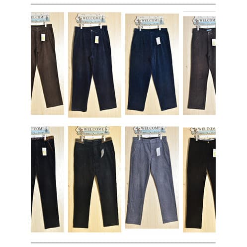 Vintage japonês Original inverno veludo negócios cintura alta perna reta calças masculinas casuais X13 elástico