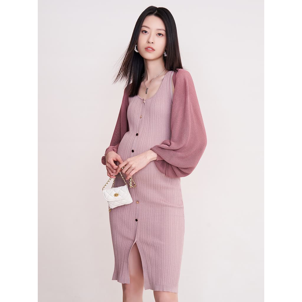 SELLYNEAR Maternidade Desgaste Colete Vestido Primavera Outono Novo Estilo Francês Elegante Temperamento Suave Vestido d