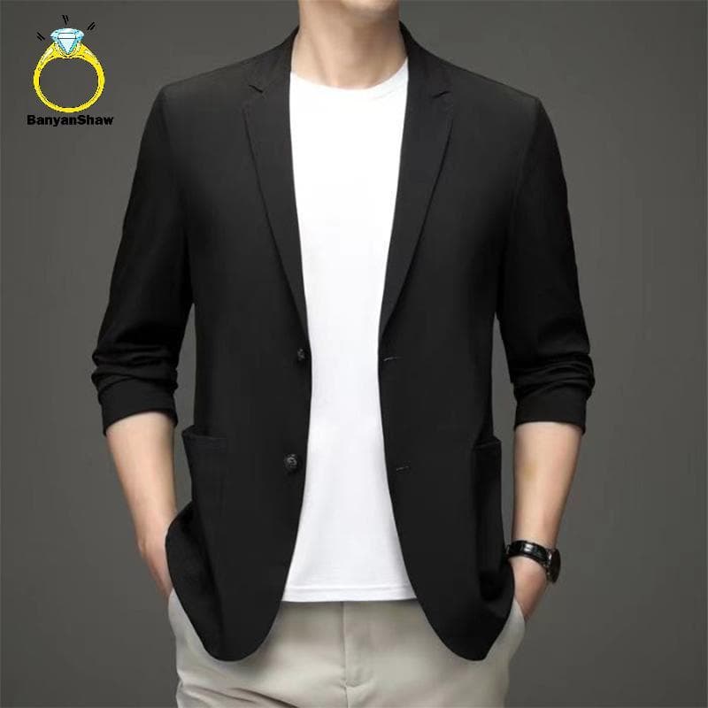[BANY] Blazer Casual Masculino Leve Terno De Negócios Jaqueta Preta Luto Top Bom