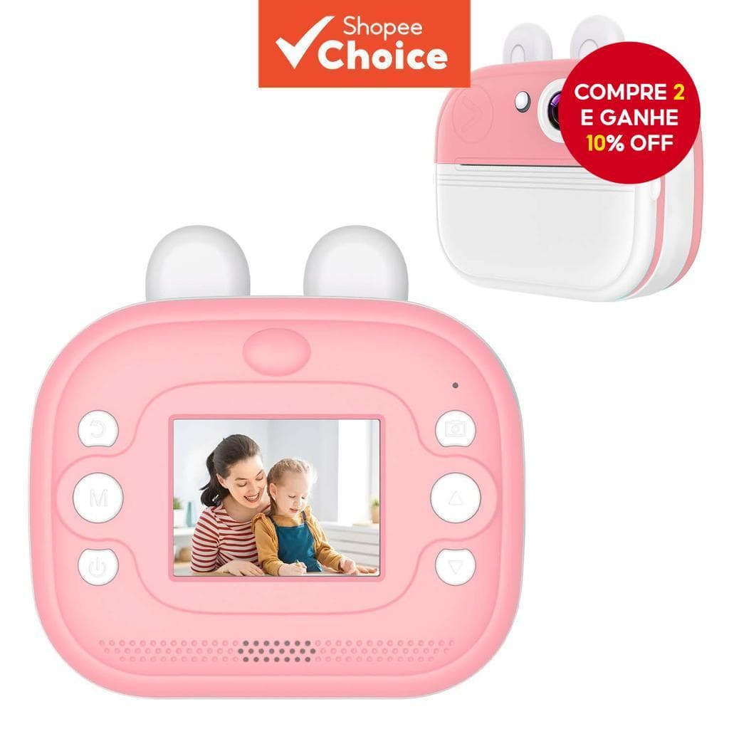 Câmera De Impressão Instantânea De Desenho Animado Portátil Mini Foto Digital Brinquedo De Vídeo Presente