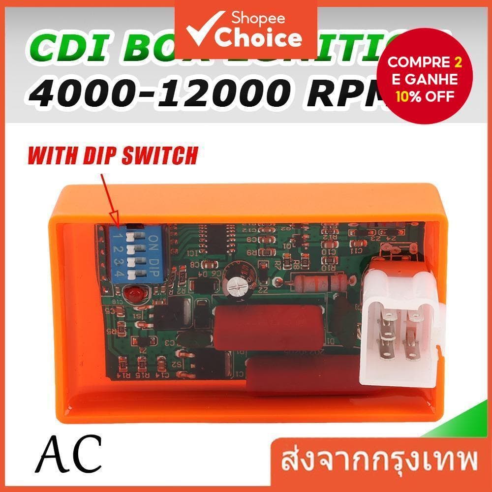  Ignição AC CDI Ajustável 5 Pinos para Wave100 Racing | Alta Performance Compatível com