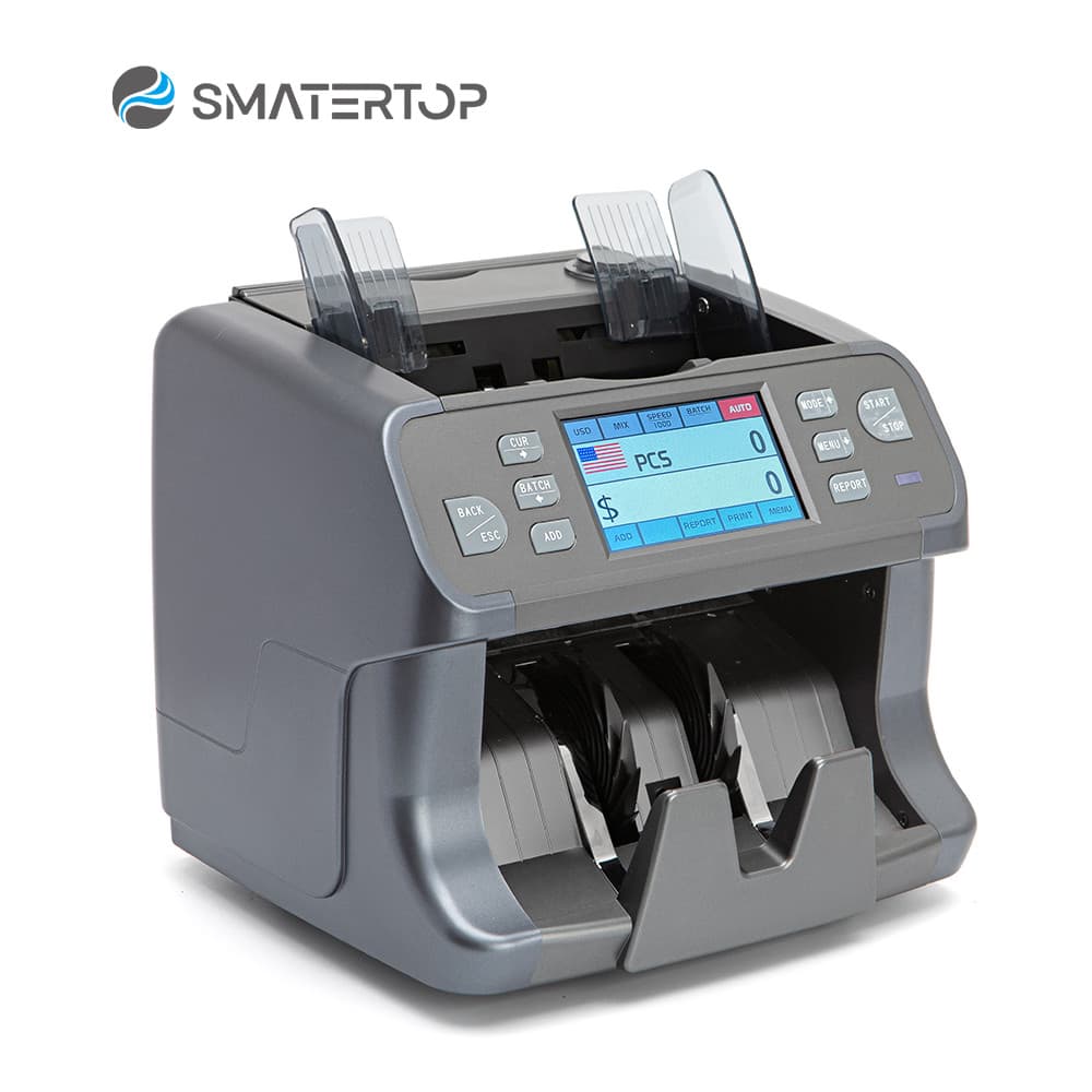 Máquina De Processamento De Contas Mistas De Contador De Dinheiro Habilitado Para Rede SH-27P Pro Com Capacidade De Arma