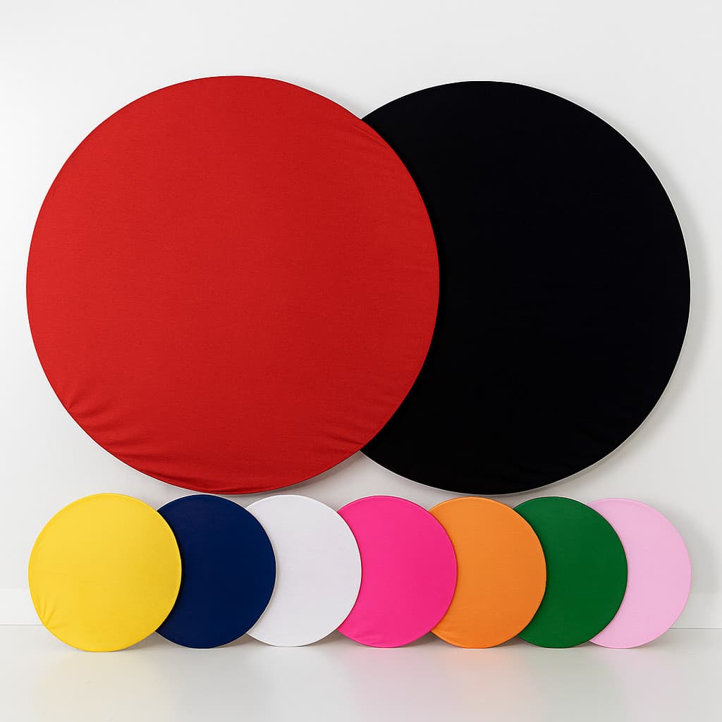 Painel De Festa Redondo Veste Fácil C/ Elástico 50cm Cores Lisas