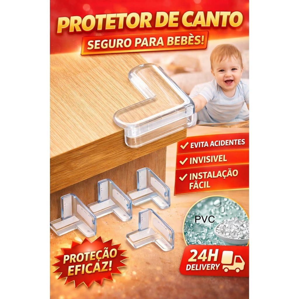 Protetor De Quina Silicone Mesa Segurança Para Crianças E Bebes Proteção