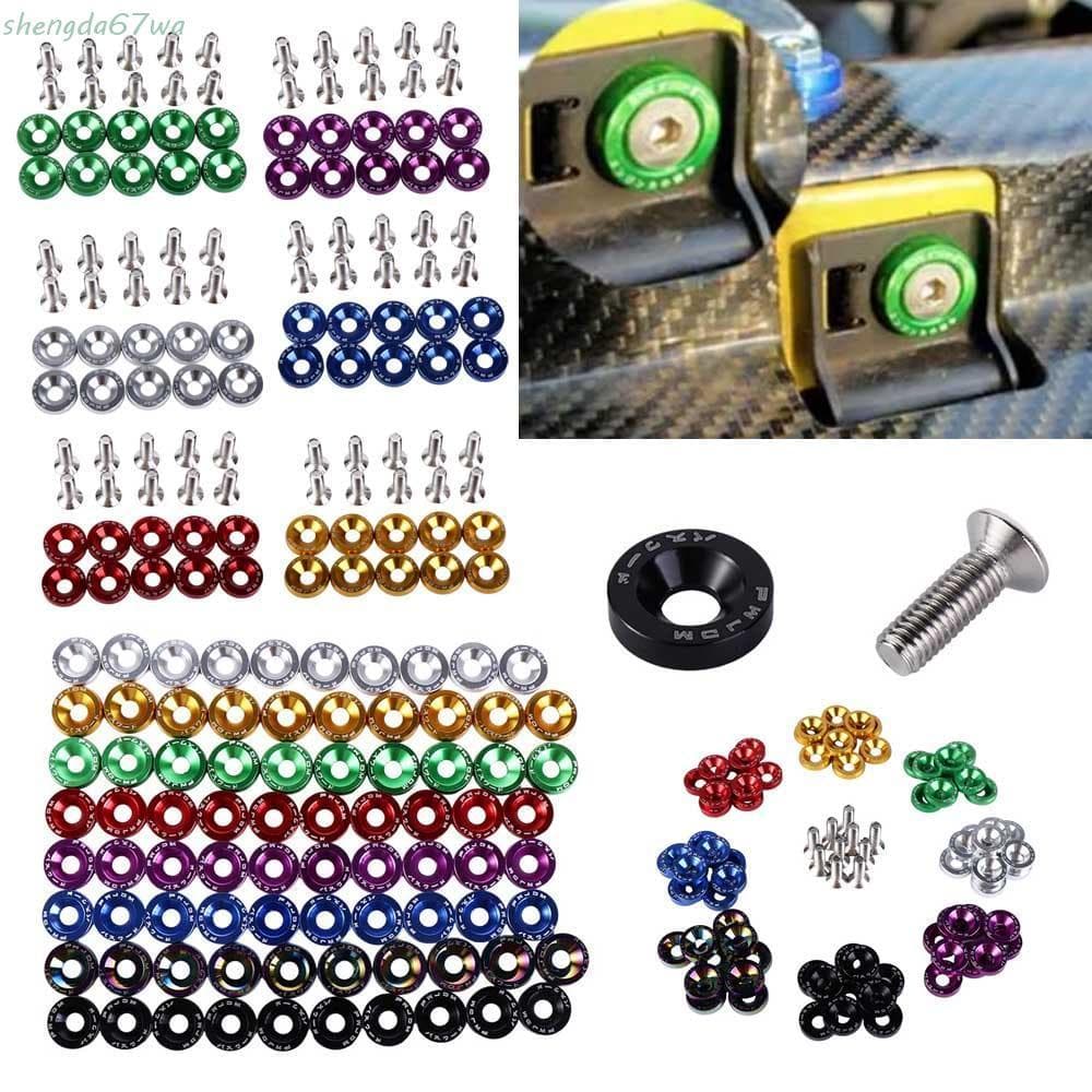 Fender SHENGDA Parafusos Modificados Para Carro , Placa Sextavada , 10 Peças , Fixadores De-Choque , Estilo De Motor , D