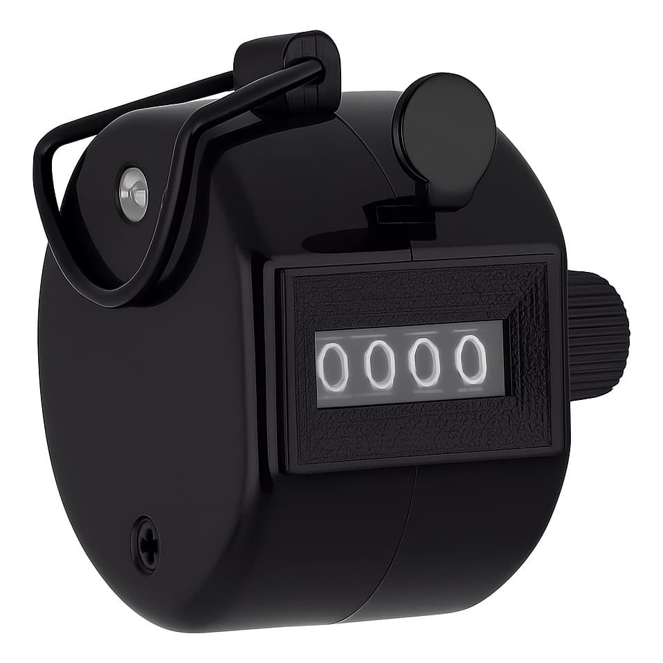 Contador Estatístico Manual 4 Dígitos Analógico Contagem Preto