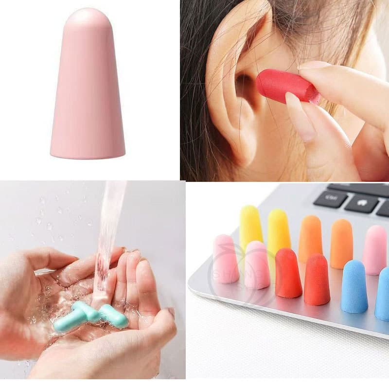 Tampões De Ouvido Macios Com Redução De Ruído Para Trabalho,Estudo,Sono-Confortáveis Protetor Auditivo Plug Auricular