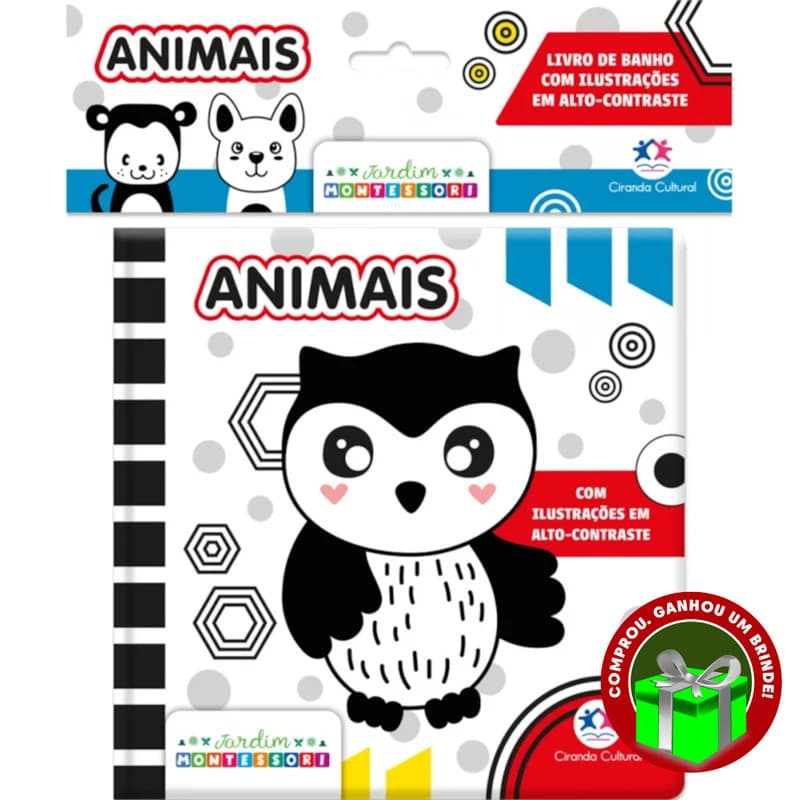 Animais Livro de Banho Ciranda Cultural Crianças Filhos Infantil Desenho História Brincar Pintar