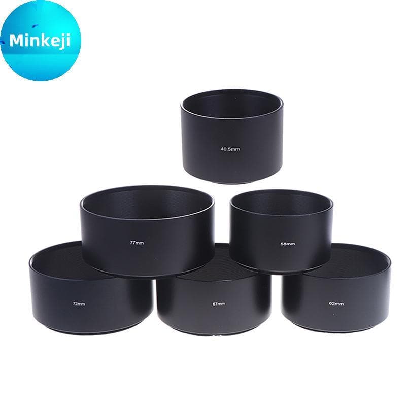 Milleji 40.5mm 43mm 46mm 49mm 52mm 55mm 58mm 62mm 67mm 72mm 77mm Capa De Lente De Metal Longa Para Câmera Guarda-Sol Uni