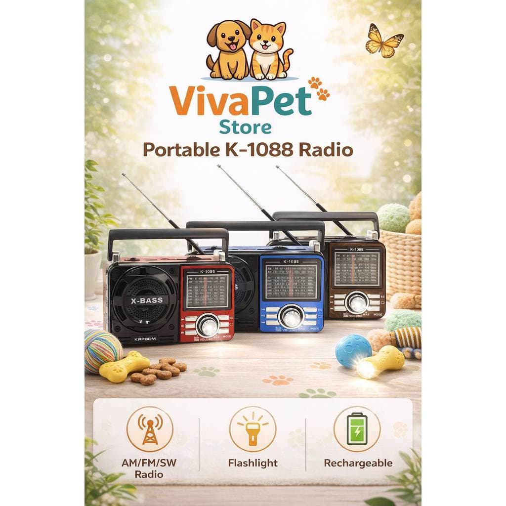 Caixa de Som Rádio Retrô AM/FM/SW com Bluetooth | Portátil com Antena, USB, Bateria Recarregável