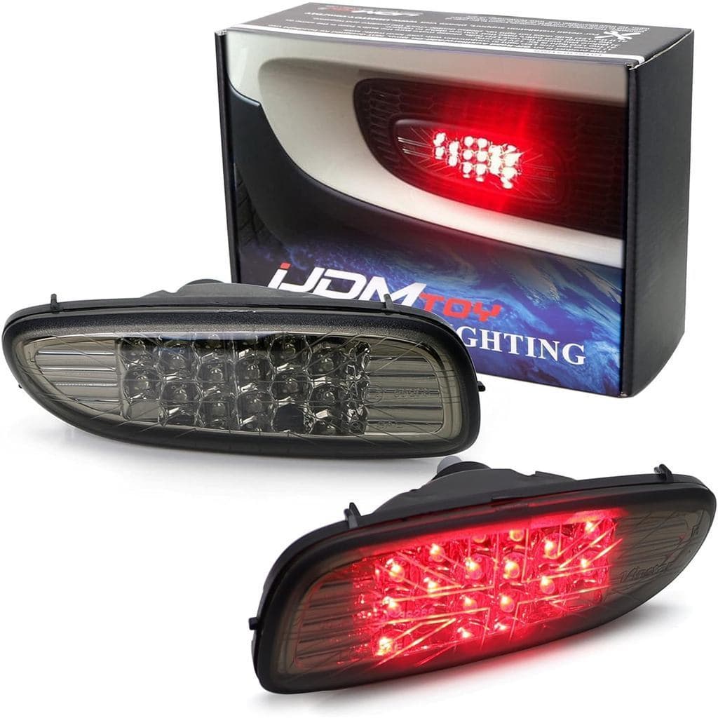 Conjunto De Lâmpadas LED De Neblina Traseira Com Lente Fumada iJDMTOY Compatível MINI Cooper R56 R57 R58 R59 , Lentes Es