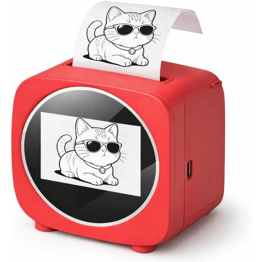 Impressora De Adesivos De Voz Inteligente AI Com Tela De Exibição , Fabricante De Etiquetas Térmicas Sem Tinta Portátil 