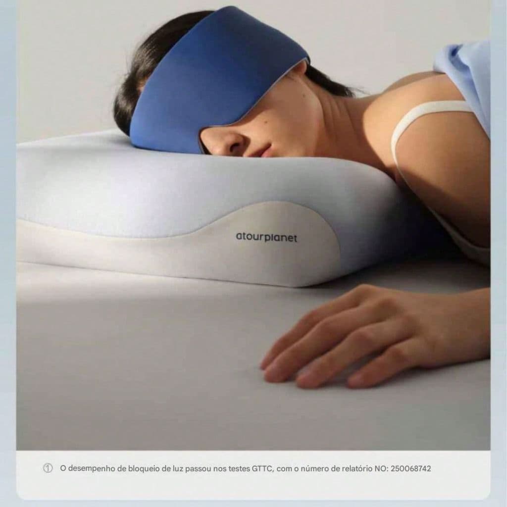 Máscara de Dormir Blackout Total 360º - Confortável Luxo para Viagem e Sono Profundo P.QIU