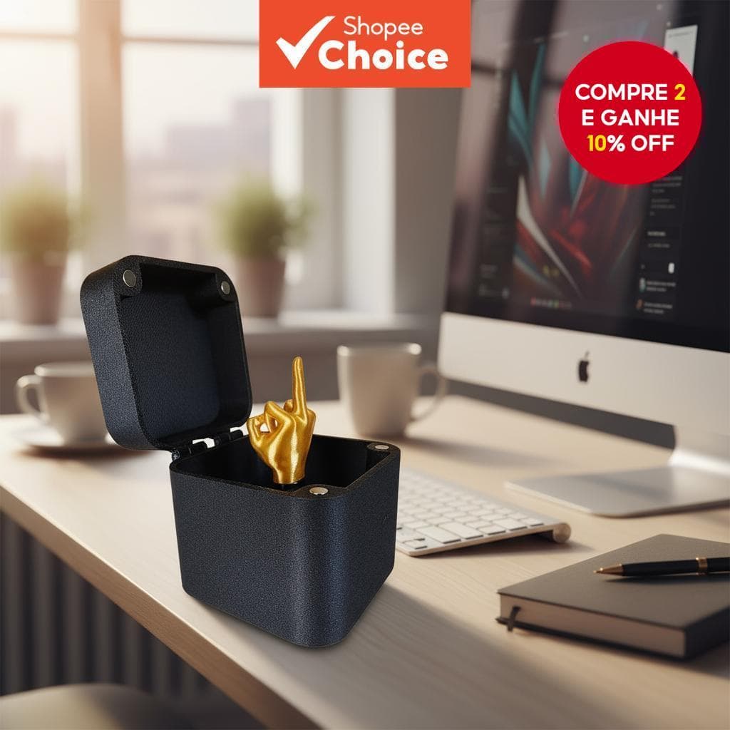  Caixa de Pegadinha Criativa com Dedo do Meio para Mesa e Casa