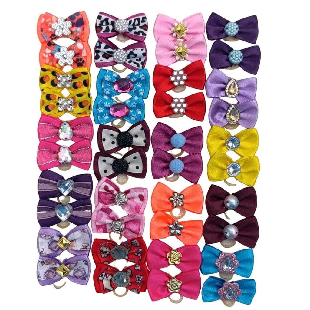 Laços Pet 20 Lacinhos Cachorro Fêmea 10 Pares Filhote Pequeno Rochanelli