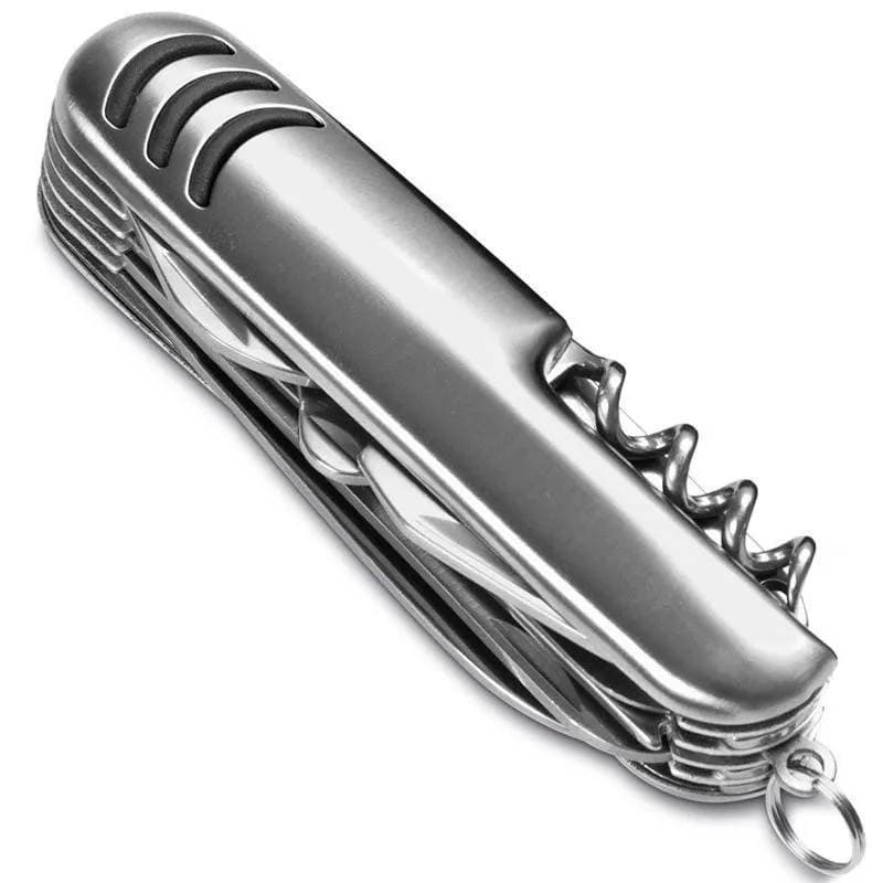 Canivete Com 11 Funções Multifuncional Em Inox Para Camping Pesca