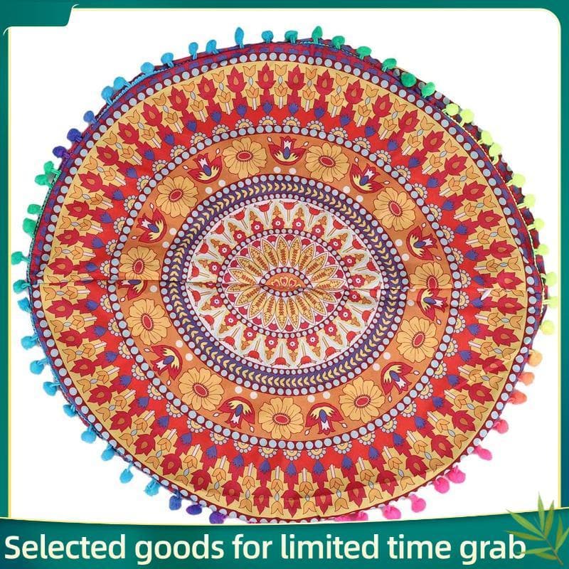 Capa De Almofadas Boêmias Redondas Com Mandala Indiana 13