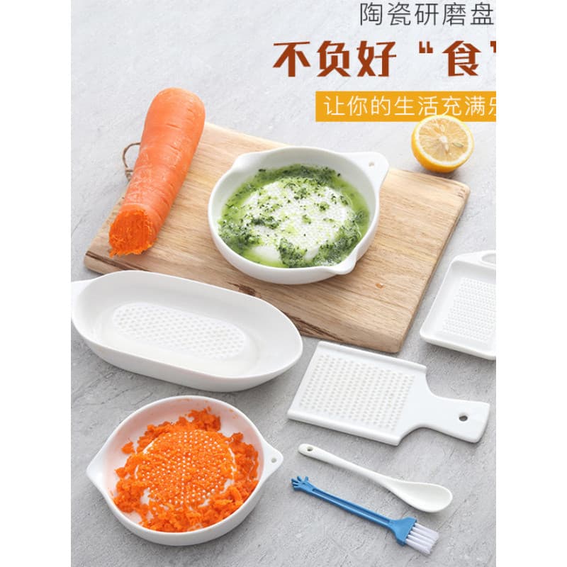 Novo produto cerâmica moedor de suplemento alimentar para bebê pratos de moagem Manual purê vegetal máquina de cozinhar 