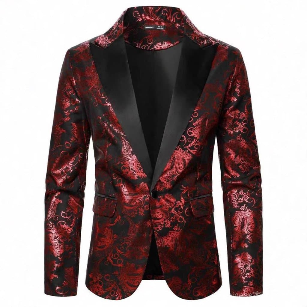 Novo Blazer com Padrão Paisley 2025, Jaqueta de Terno Masculina Europeia e Americana, Elegante e Única, Atacado