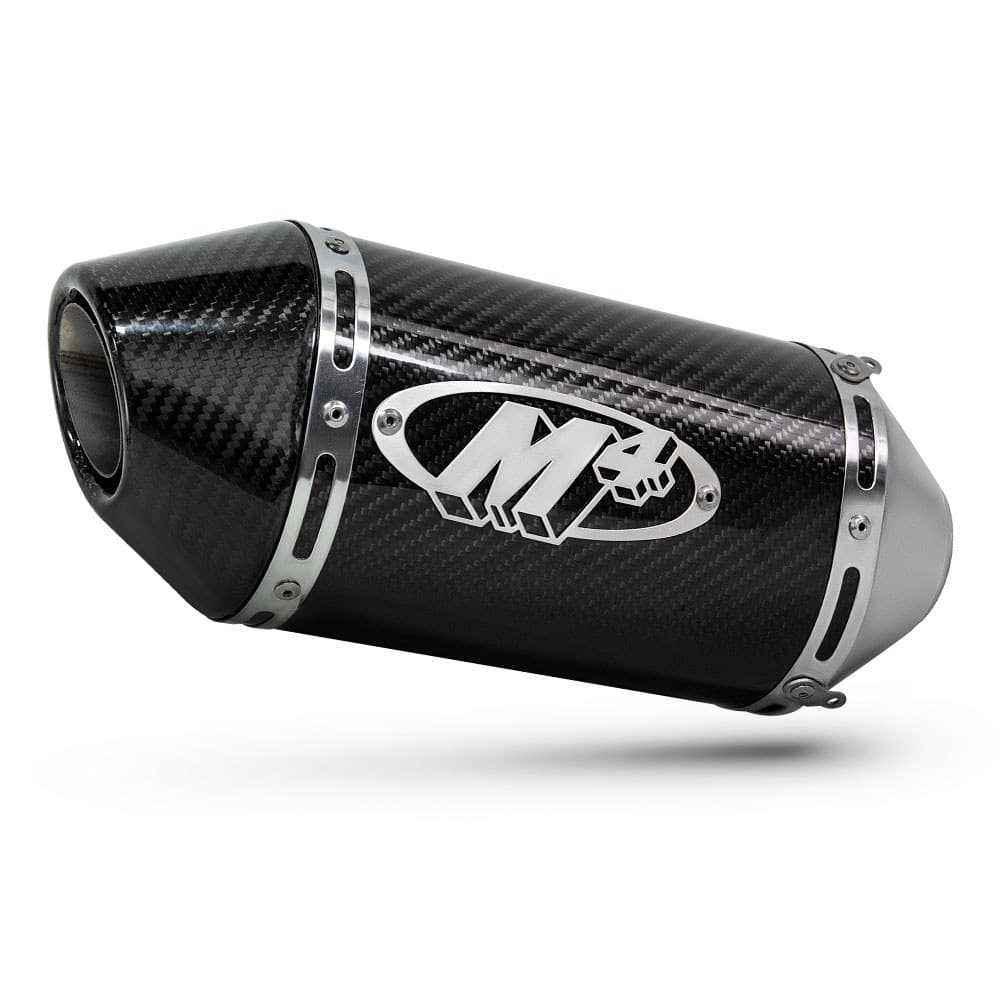 kit De Corpo Canister De Carbono De Escape M4/Exaustão Curta E Poderosa Para Motocicleta