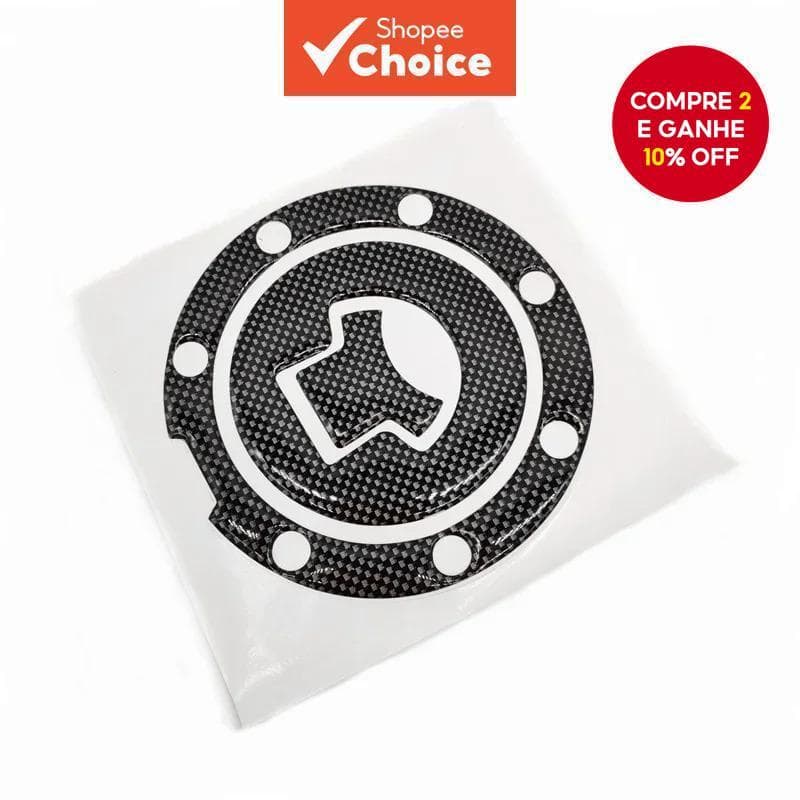 Protetor de Adesivo de Tampa de Combustível em Fibra de Carbono Universal e Elegante para Motores Honda, Suzuki,