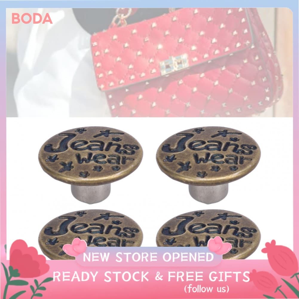 Bodas 50 conjuntos de botões jeans retrô de aço inoxidável 17mm, letras estrela, padrão, parafuso, calças, conjunto de