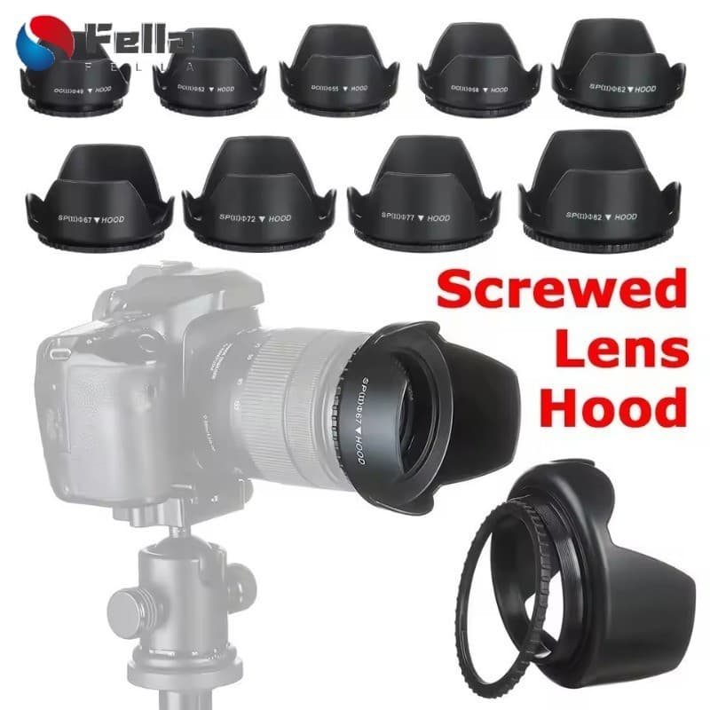 Capa De Lente Antirreflexo Para Câmera DSLR , Ajuste De Vários Tamanhos 49 Mm/52/58/62/67 , Instalação Rotativa , Protet