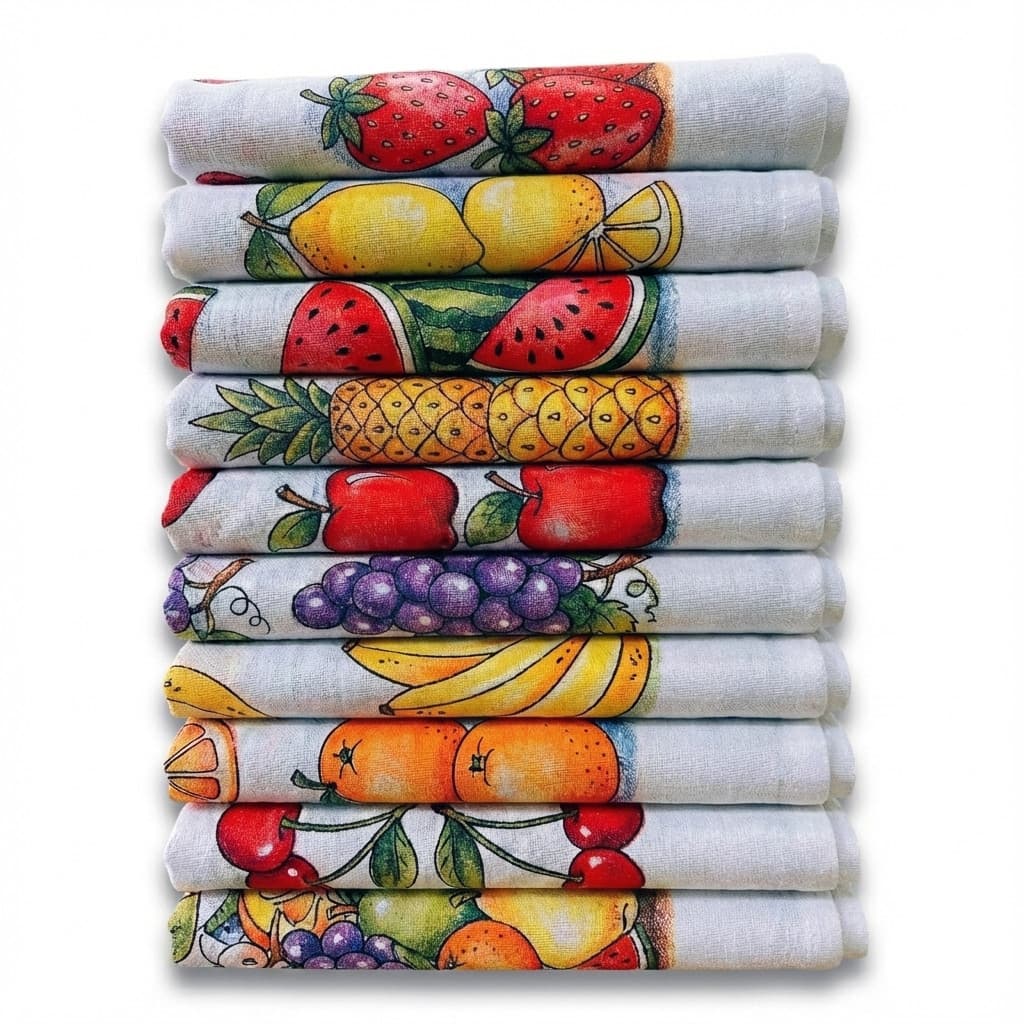 Pano De Prato Atacado Copa Estampado Grande Kit Com 1, 5 e 10 Peças