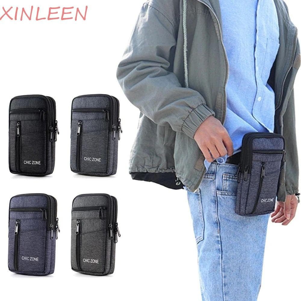 Bolsa De Telefone Masculina XINLEEN , Cintura Leve À Prova D'água Para , Pochete De Camada Dupla Única