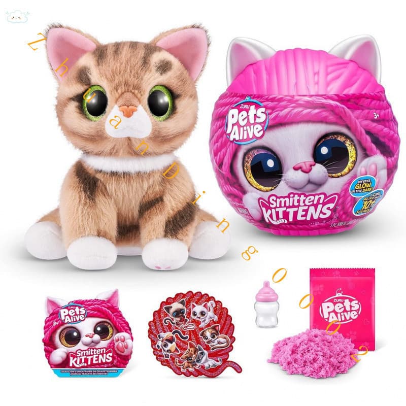 ZURU Animais Gatinhos Surpresa Interatividade Gato 10 Sons Menina Cartoon Sound Toy Boneca Presente de Aniversário Brinq