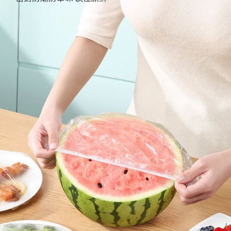 Kit 100 Tampa De Plástico descartável para alimento (Enviar imediatamente)