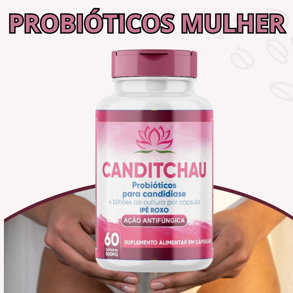 CANDITCHAU PROBIÓTICOS ANTIFUNGO LACTOBACILOS FLORA INTIMA CANDIDIASE CANDIDA CANDIFLORA CANDIA