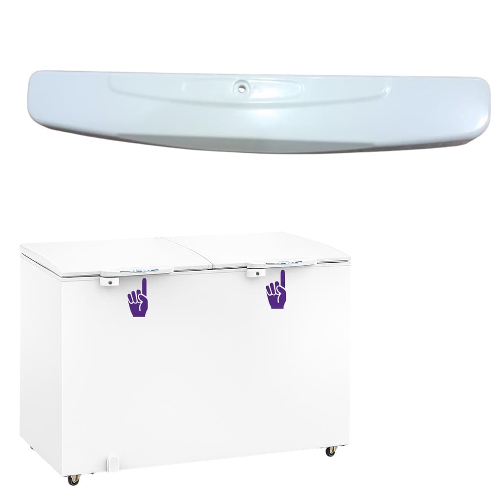 Puxador Porta Freezer Horizontal Electrolux H500 H160 H400