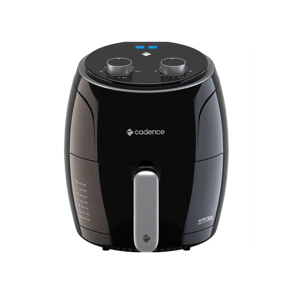 Fritadeira Air Fryer Cadence Super Cook 3,8 Litros Preto Frt410 - 127v