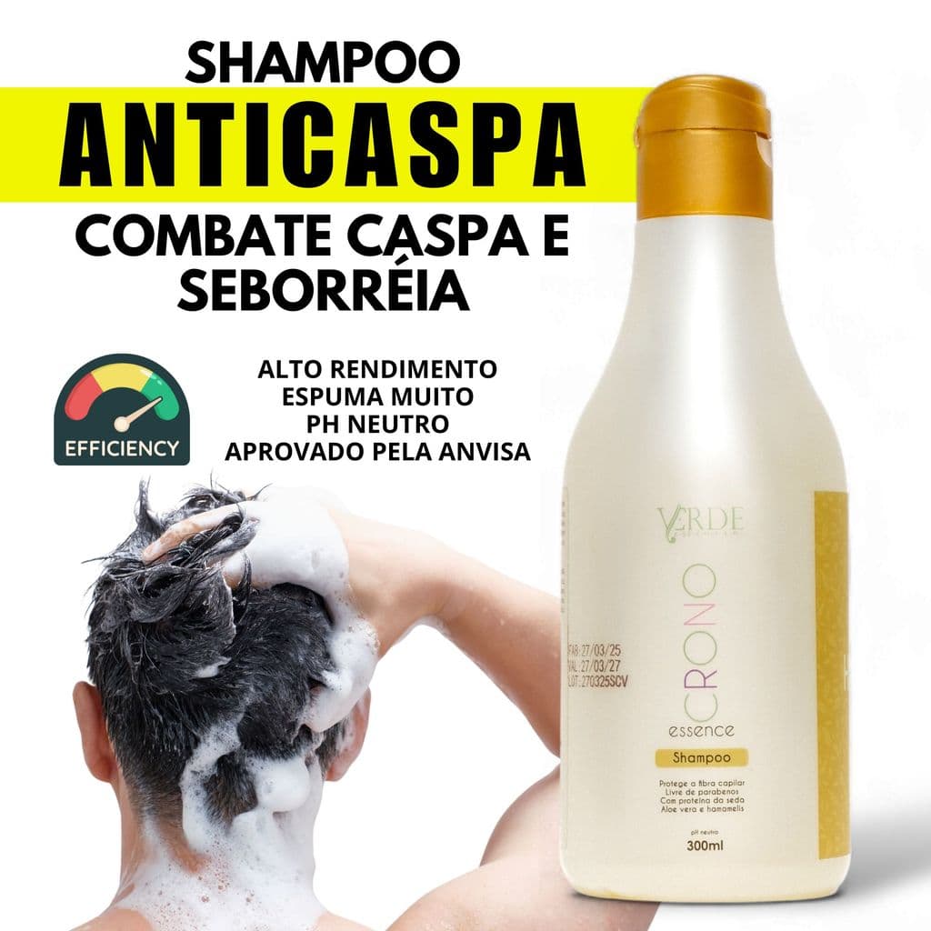 Shampoo Anticaspa Seborreia Coceiras Controla Oleosidade No Couro Cabeludo Limpeza Profunda Homem