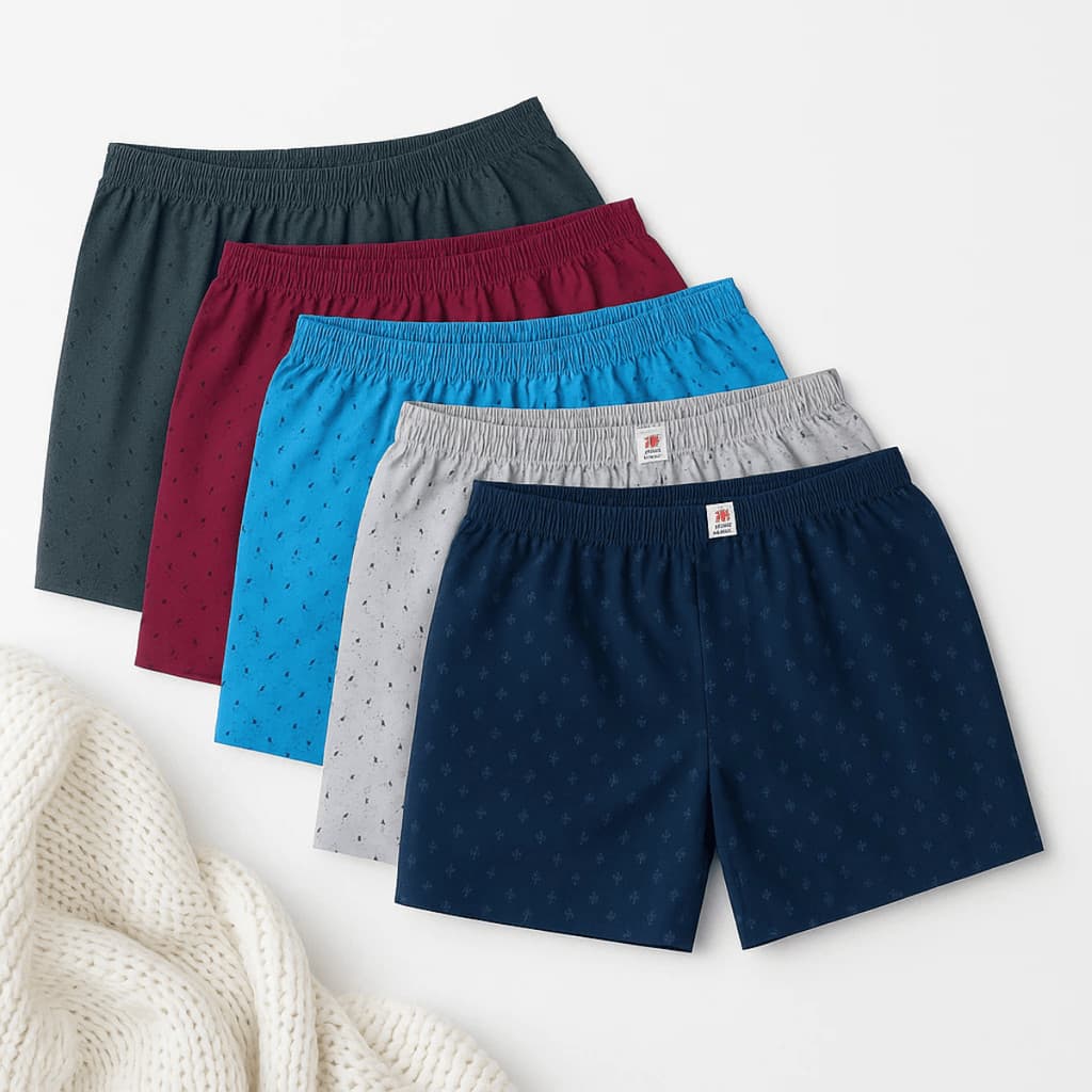 Kit 5 Samba Canção Masculino Short de Dormir Confortável Suede Pijama