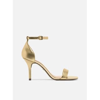 Sandália Dourada Salto Médio Fino  Isabelli Arezzo